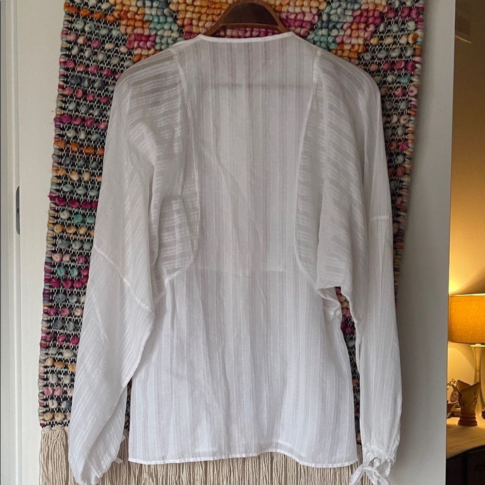 Etro White Blouse with Colorful Embroidery and beading - Picture 9 of 11